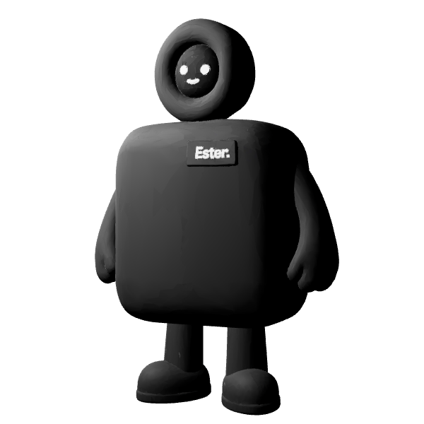 Ester, standing beside the Stay Hub